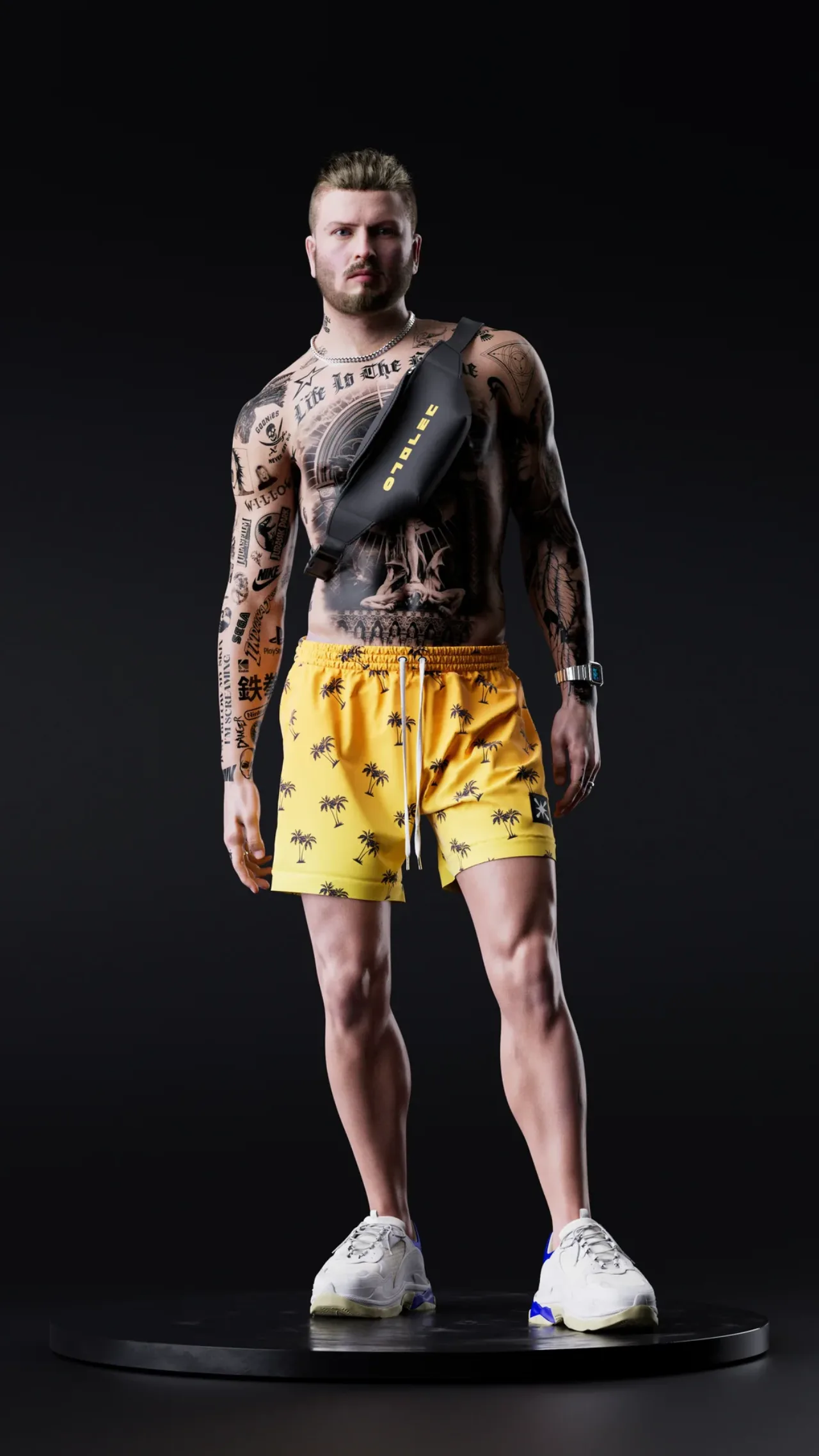 Full-body digital human turntable, Going to Yangyang lookbook