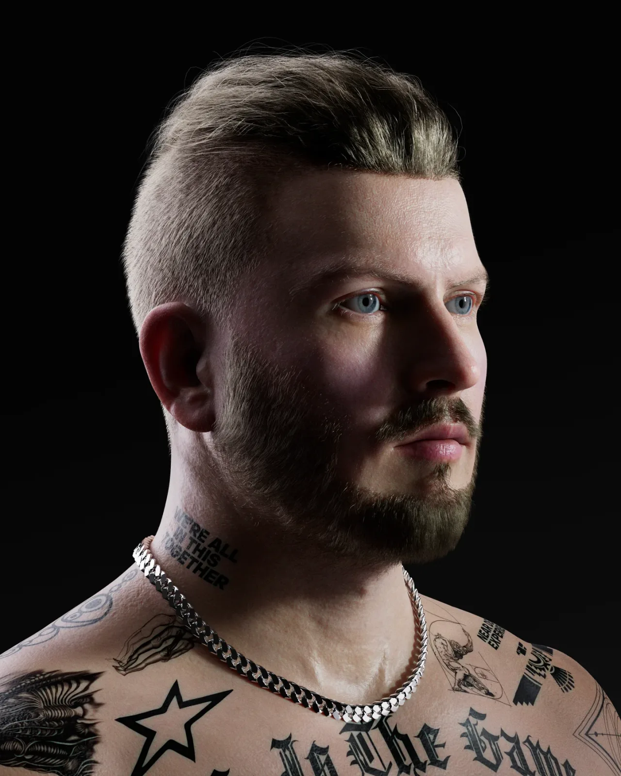 Digital human portrait of Jeremy Malaclet-Sirdey, 3D self portrait